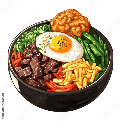 Food background white illustrations egg on top vector