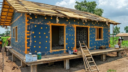 House Construction in Rural Africa: A Day in the Life of Builders