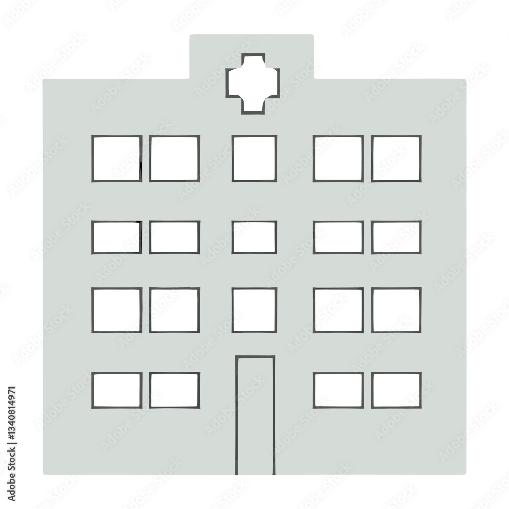Hospital Building hospital building minimal vector Hospital Building hospital building minimal vector