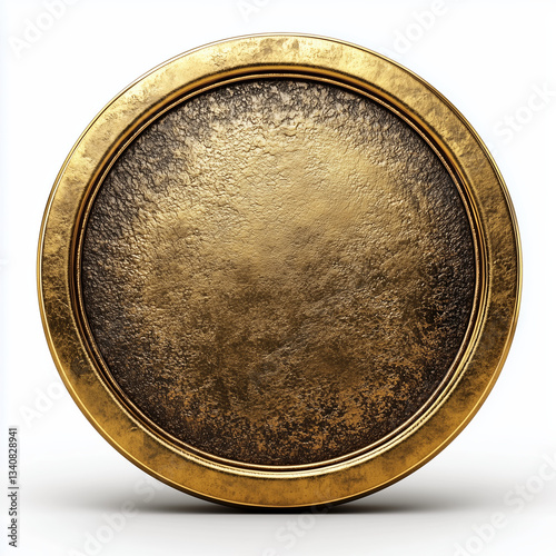 A gold coin isolated on a white background