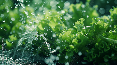 water drops on green leaf