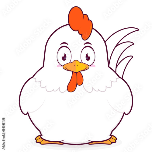 chicken smile face cartoon cute