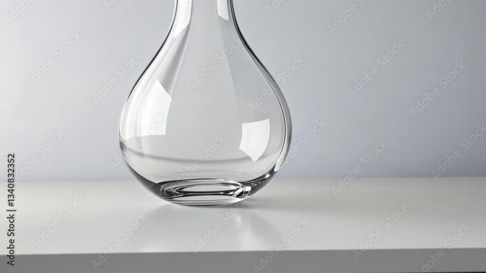 Elegant Glass Vase with Smooth Curves and a Minimalist Design on a Soft Gradient Background for Home Decor and Interior Styling Purposes Elegant Glass Vase with Smooth Curves and a Minimalist Design on a Soft Gradient Background for Home Decor and Interior Styling Purposes