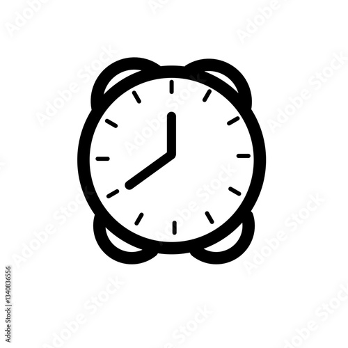 Alarm clock shows time
