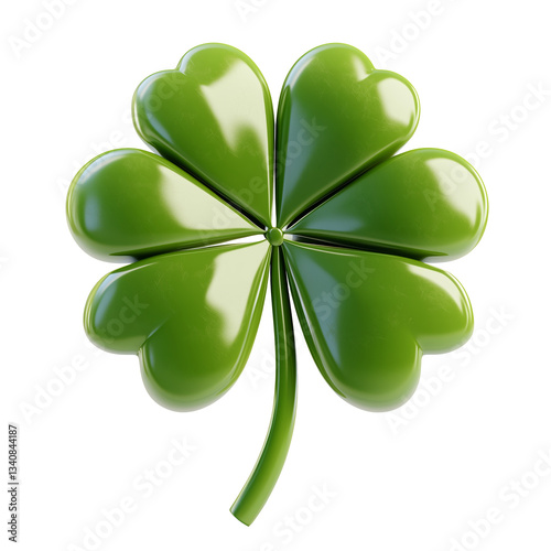 绿色四叶草在透明背景上（png格式）