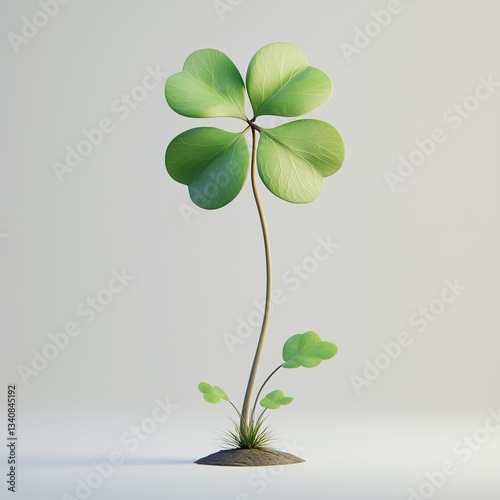 Green clover on a white background