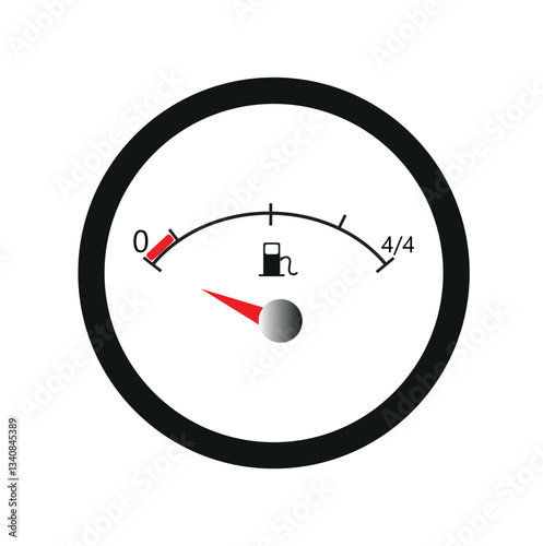 Gasoline fuel gauge symbol. Fuel indicator icon . Full and empty fuel tank gauge scale icon isolated on white background.
