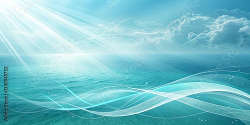 abstract blue background with waves