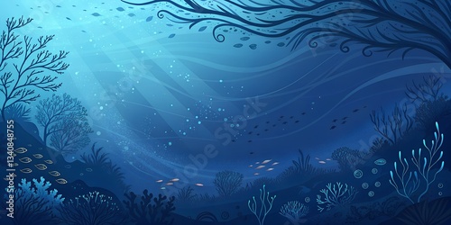 abstract blue background with waves