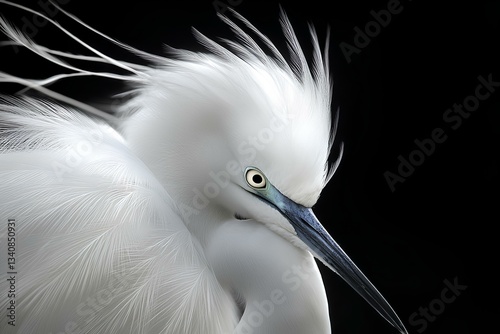 Obraz na płótnie black backdrop enhances its elegant feathers and piercing gaze w salonie
