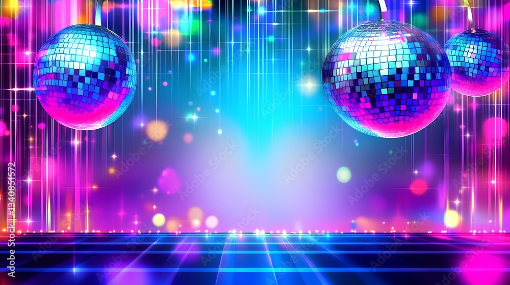 background disco balls.
