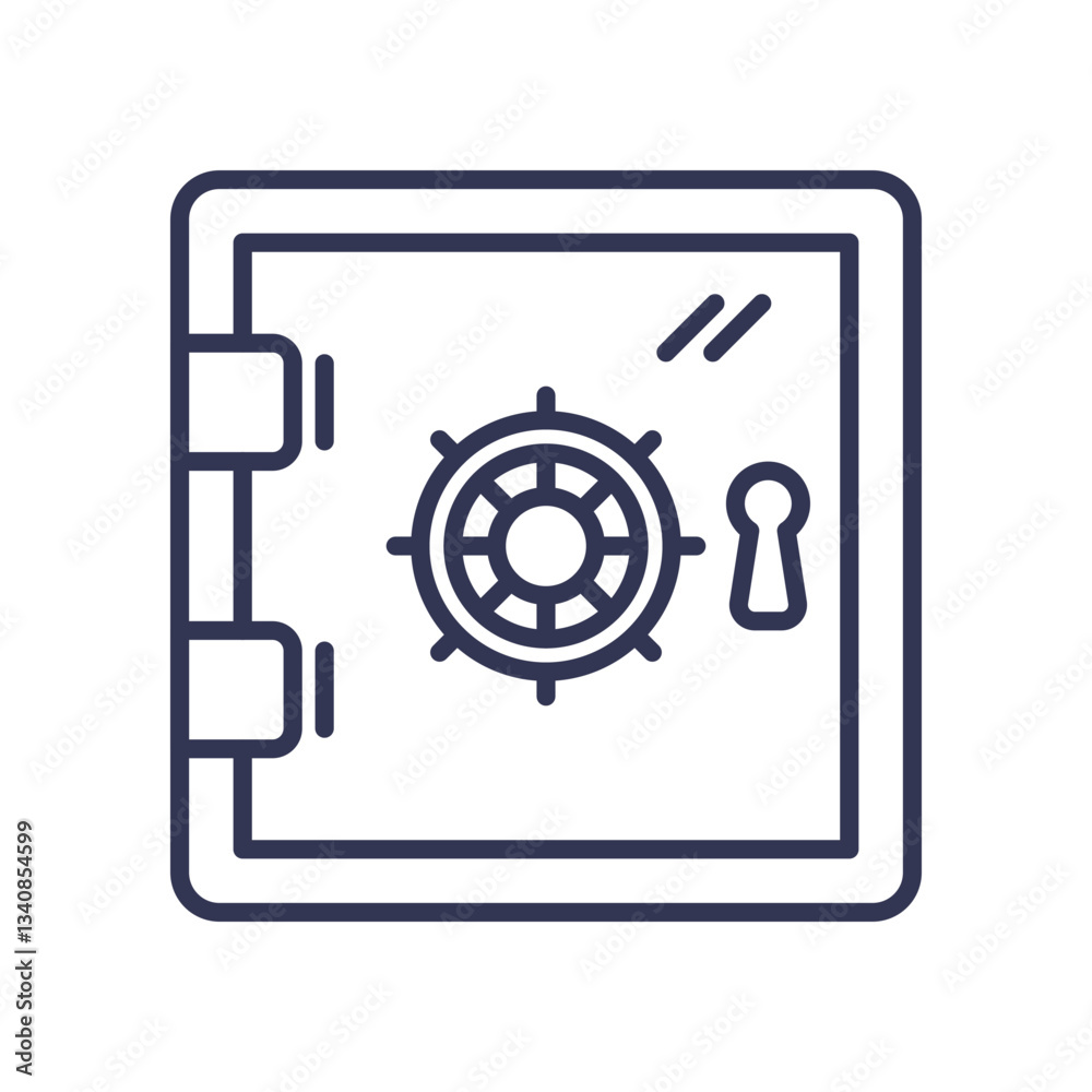 Illustration of a safe symbolizing market security and protection. Illustration of a safe symbolizing market security and protection.