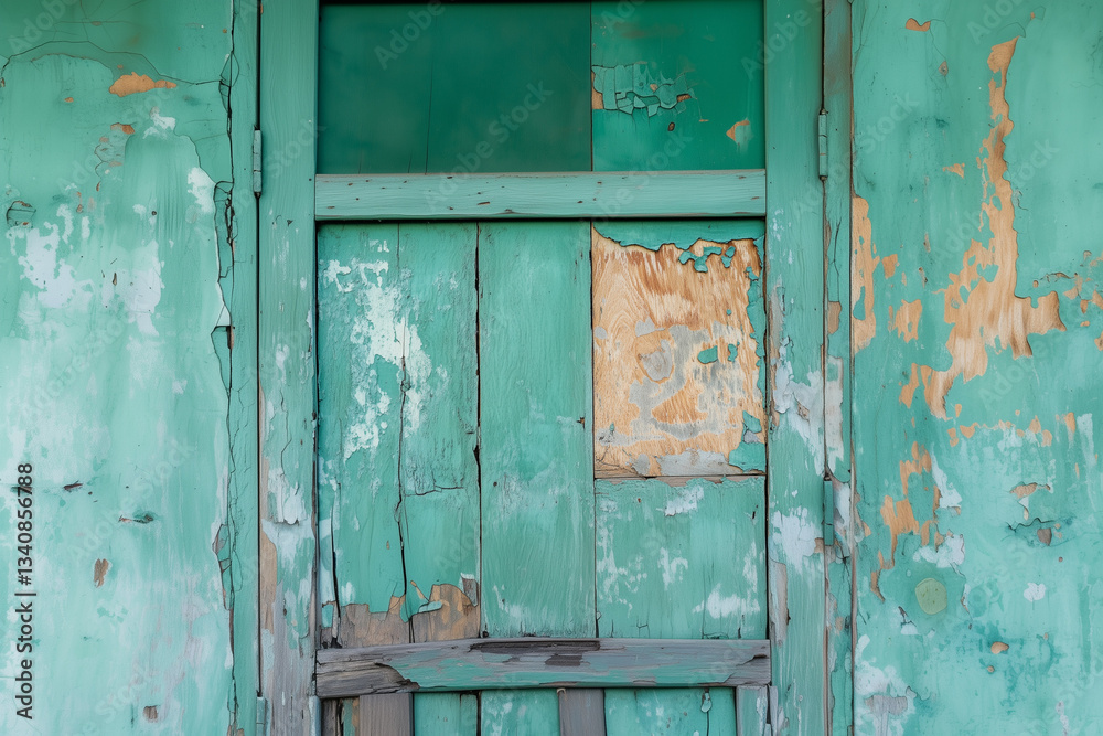 Naklejka premium Photorealistic macro shot of decaying wood texture, intricate cracks, peeling layers, natural wood grain, highly detailed, aged and weathered surface, realistic decay, 3K resolution.