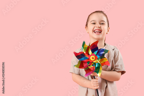 Cute little girl with toy w...