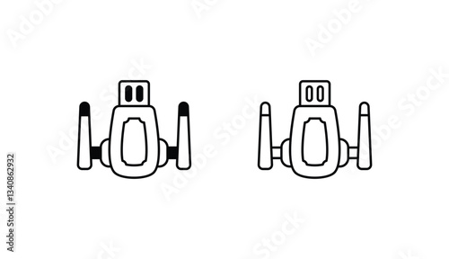 Wifi Adapter icon design with white background stock illustration