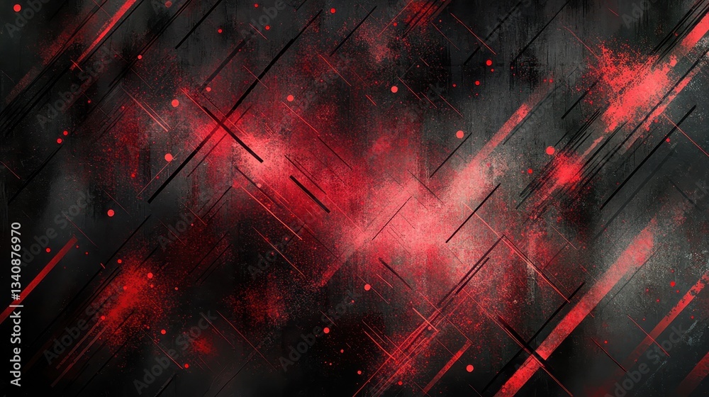 Naklejka premium Abstract Red & Black Design
