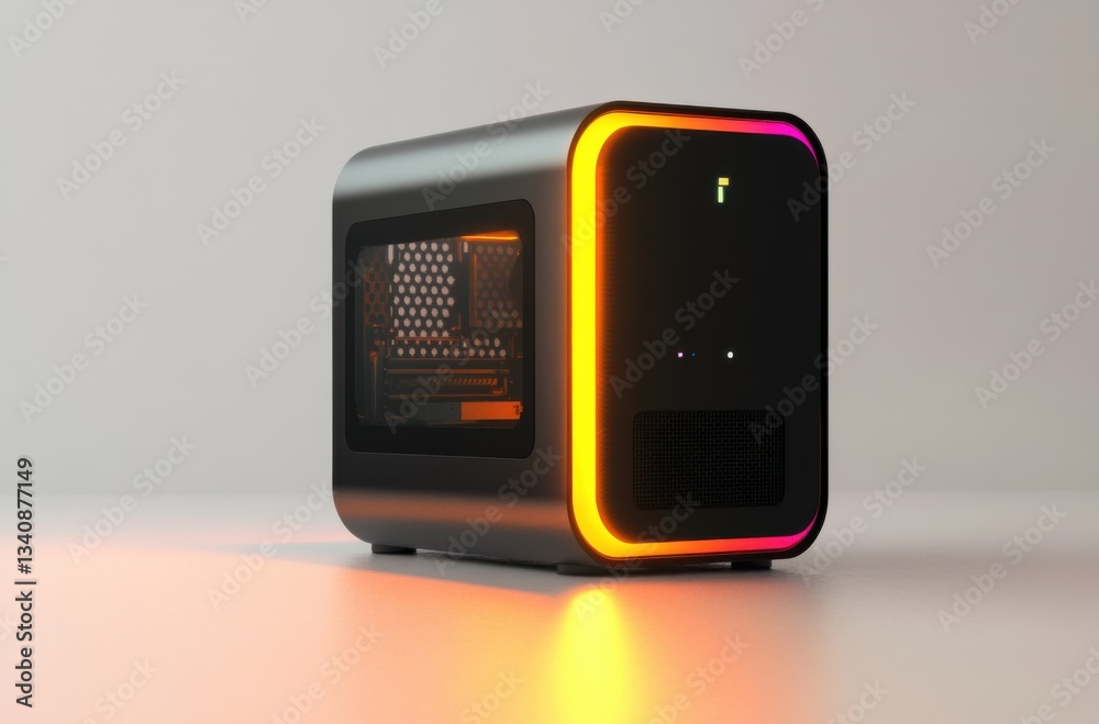Compact mini-ITX PC with small side window, powerful Compact mini-ITX PC with small side window, powerful