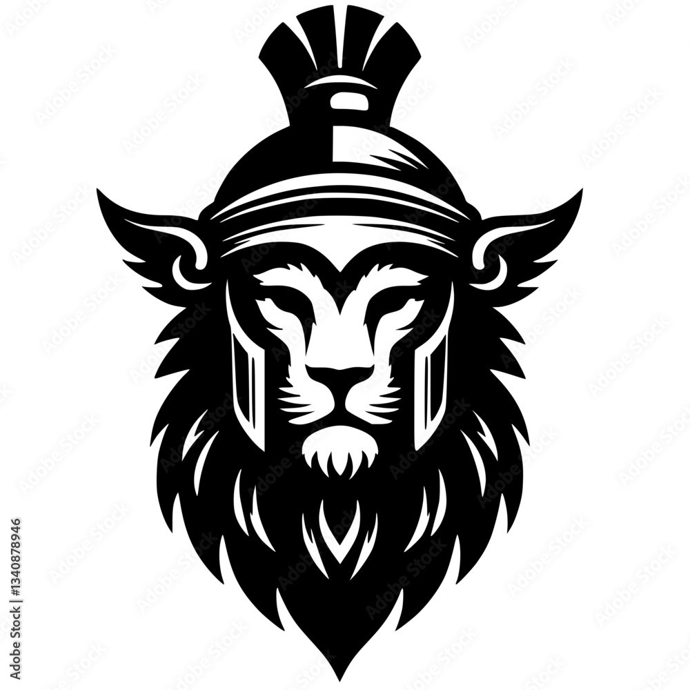 Fototapeta premium Lion prince silhouette