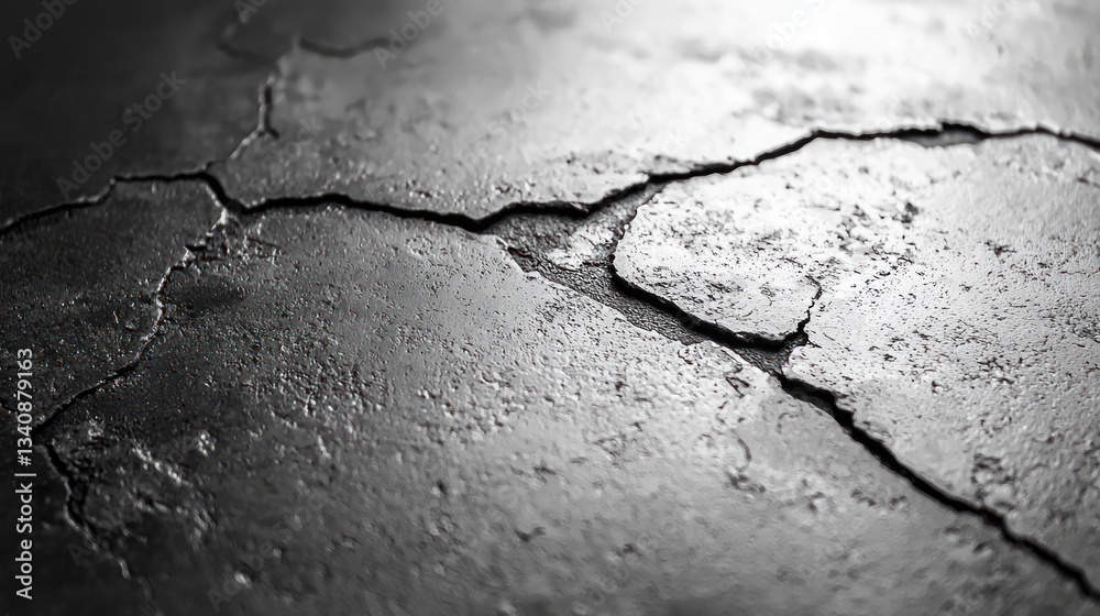 Obraz premium Cracked concrete surface
