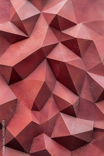 Abstract burgundy 3D Polygonal Texture