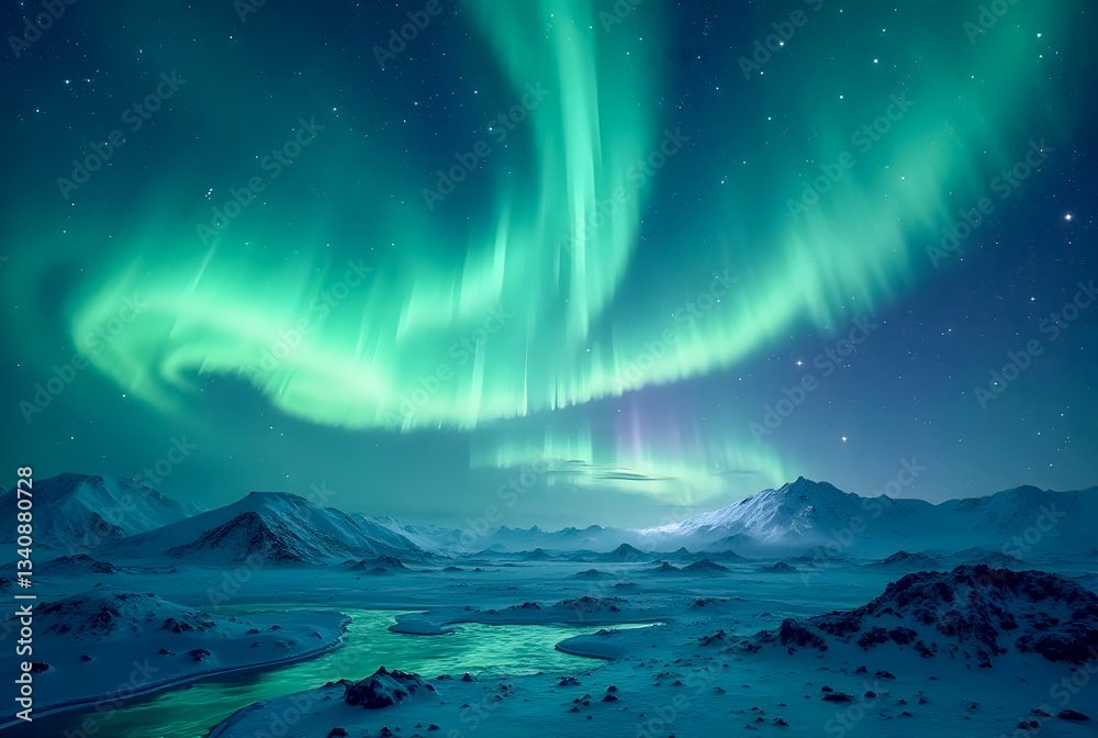 Fototapeta premium aurora over the sea