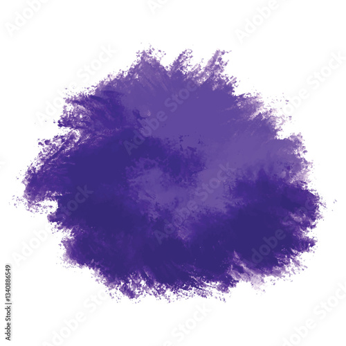 Modern purple splash colour on white background