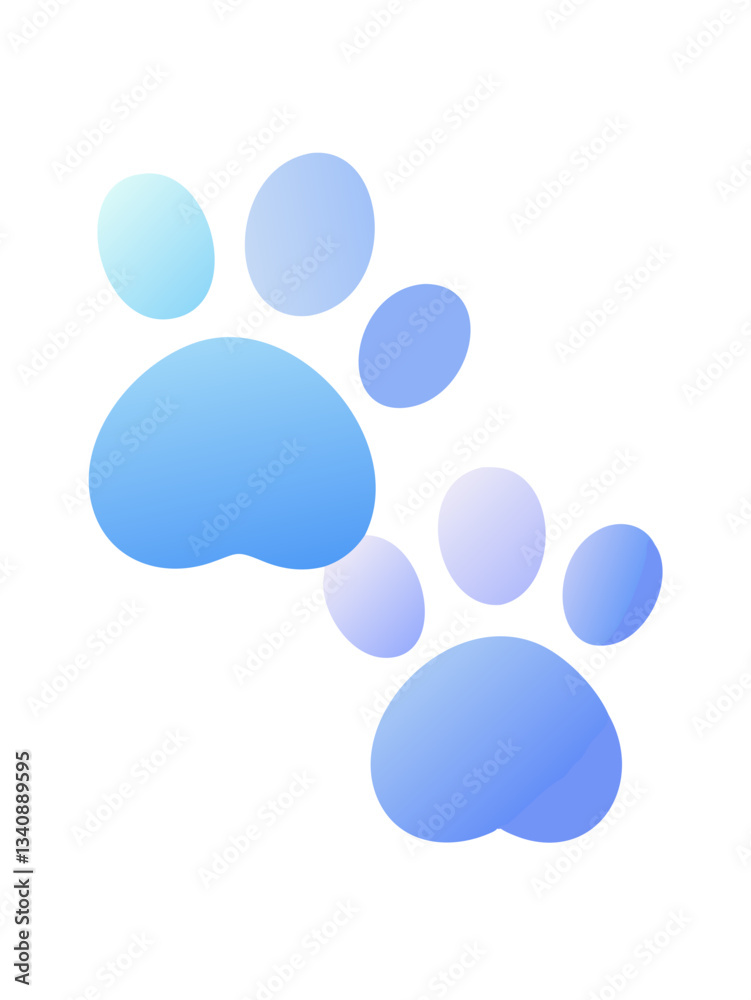 Dog and cat paw print Dog and cat paw print
