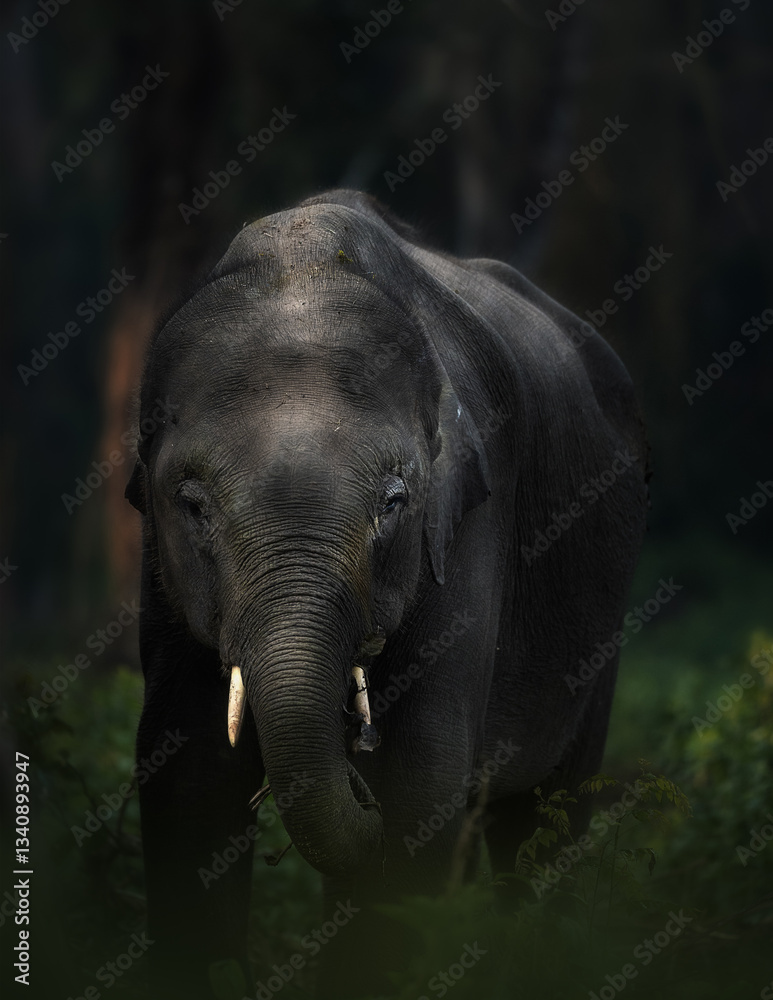 elephant in the forest green elephant in the forest green
