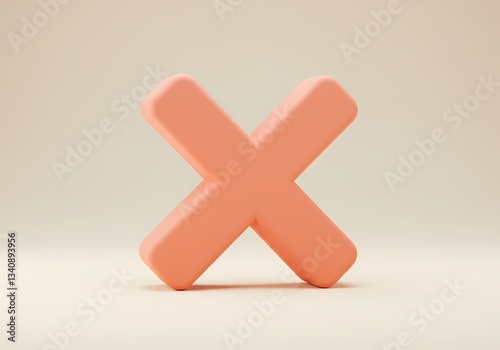 Stylish 3D cross shape decoration