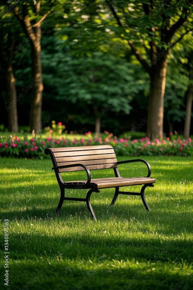 there is a bench in the middle of a grassy field there is a bench in the middle of a grassy field