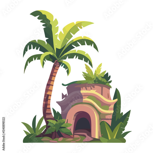 Jungle illustration nature vegetation vector
