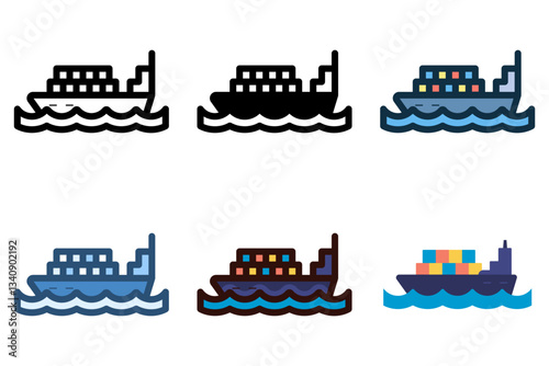 sea freight icon vector illustration