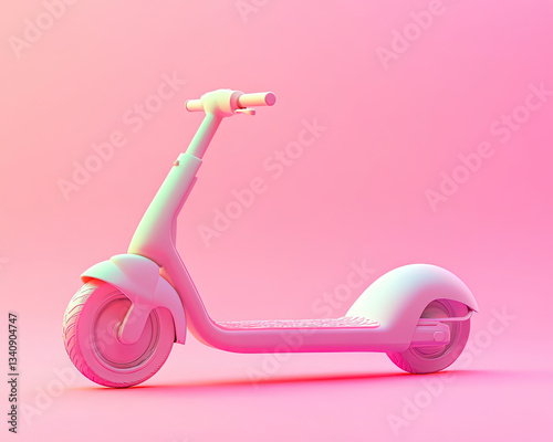 3d scooter pastel color