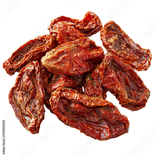 Delicious sun dried tomatoes culinary ingredient food isolated on transparent  background