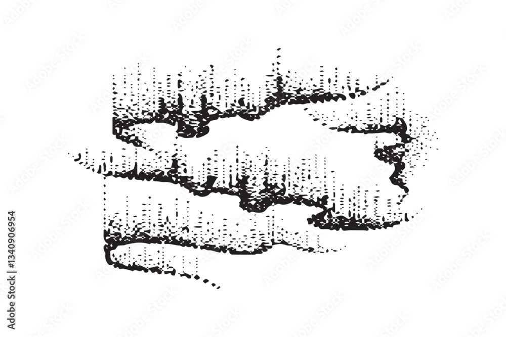 Curly line by wax crayon, hand drawn grunge background. Vector illustration
