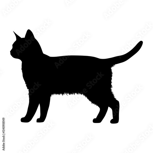 Cat silhouette illustration animal vector