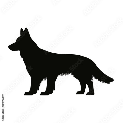 German Shepherd dog silhouette shepherd animal vector