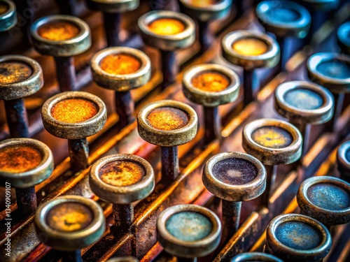 Vintage Typewriter Punctuation Marks Macro Photography - Detailed Close-up