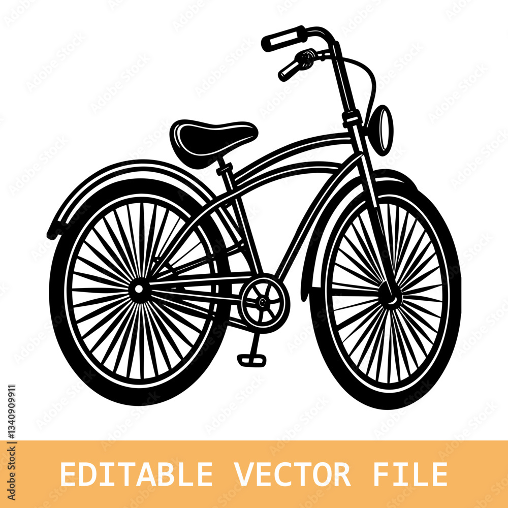 Fototapeta premium bicycle vector silhouette illustration