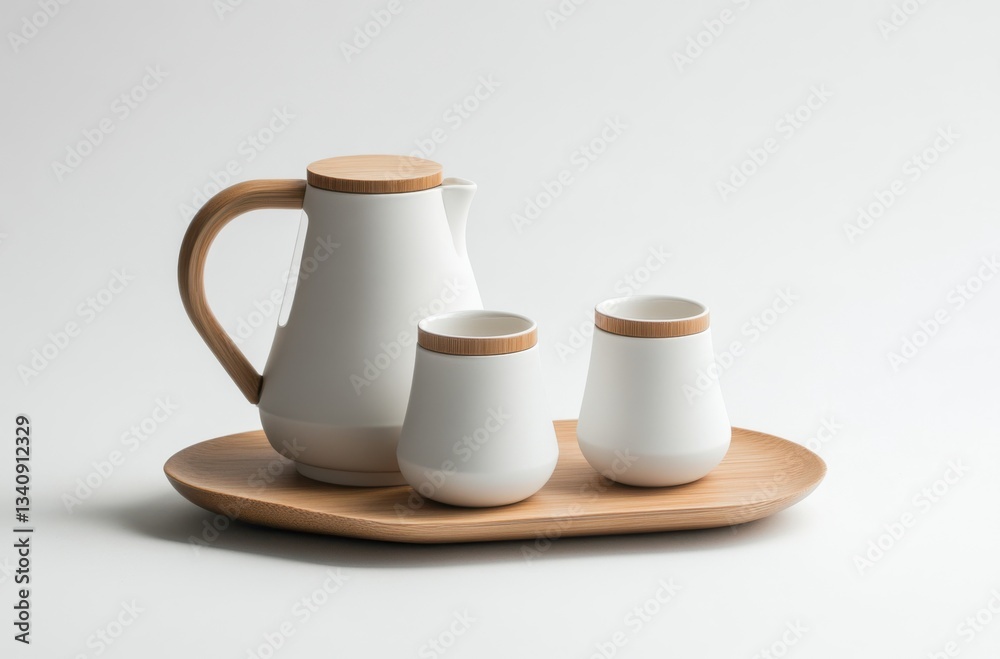 Modern Scandinavian tea set, elegant and minimalist Modern Scandinavian tea set, elegant and minimalist