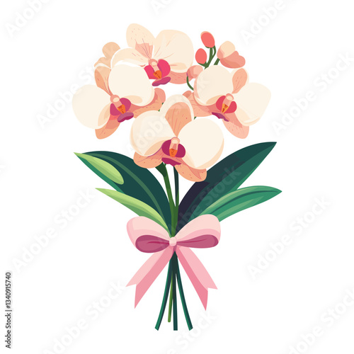 Wallpaper Mural Orchid flower bouquet orchid art illustration vector Torontodigital.ca