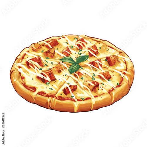 Hawaiian Pizza pizza illustration food vector