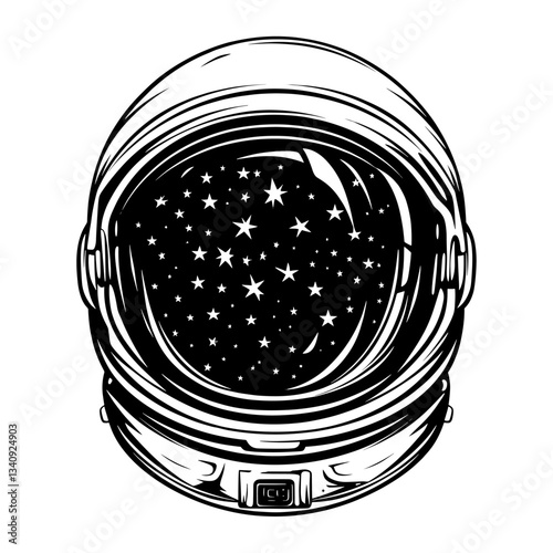 Helmet art illustration astronaut vector