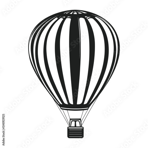Hot air balloon illustration silhouette graphic vector