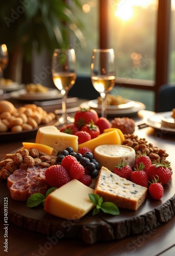 exquisite luxury cheese board presentation featuring unique pairings artisan charcuterie elegant gatherings, arrangement, platter, gourmet, spread, fruit