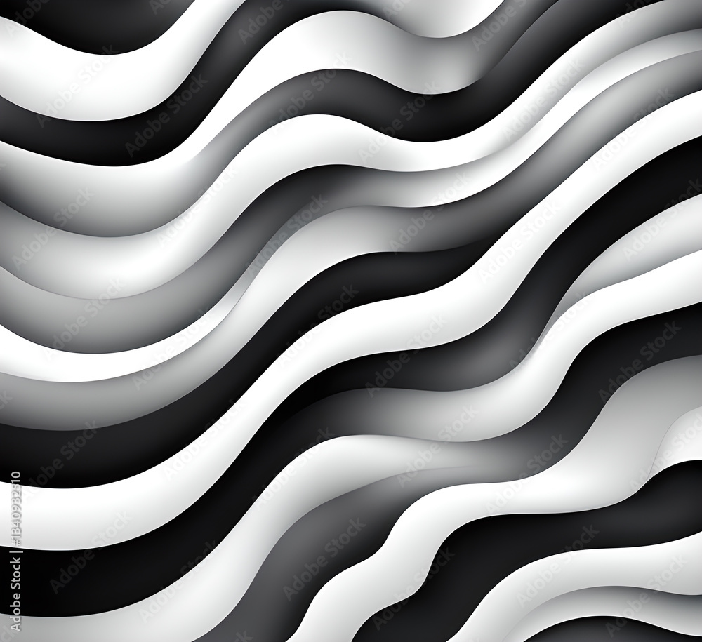 Obraz premium Colorful waves White background with waves, suitable for design projects,generative ai