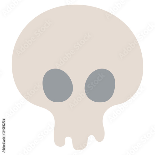 Abstract skull illustration minimalist background vector