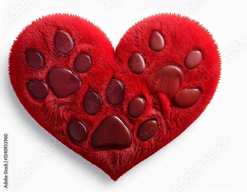 red heart on a white background