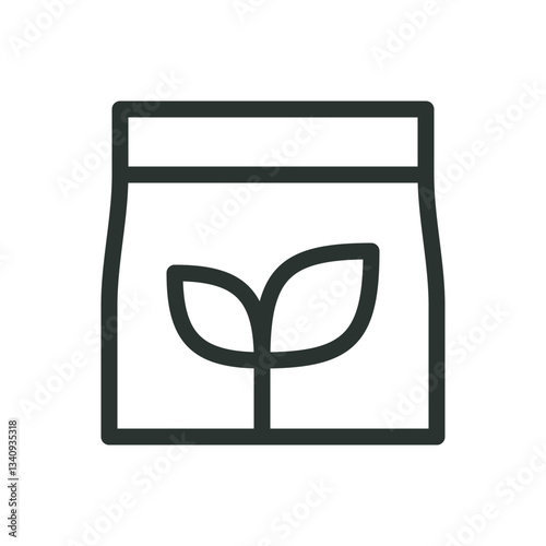 Mineral fertilizers line icon, organic fertilizer vector symbol with editable stroke