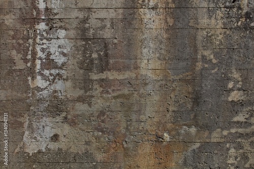 Texture of old concrete wall of a ww2 bunker for background.